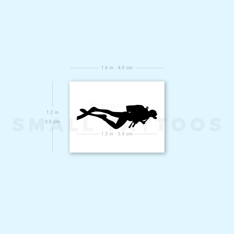Diver Temporary Tattoo (Set of 3)