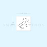Map Of Italy Temporary Tattoo (Set of 3)