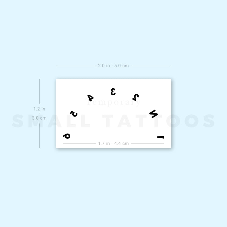 Motorcycle Gear Shift Pattern Temporary Tattoo (Set of 3)