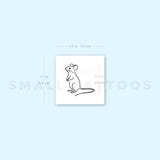 Standing Mouse Temporary Tattoo (Set of 3)