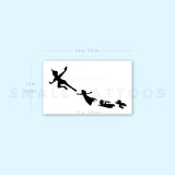 Flying Peter Pan, Wendy, Michael And John Temporary Tattoo (Set of 3)