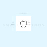 Minimalist Apple Temporary Tattoo (Set of 3)