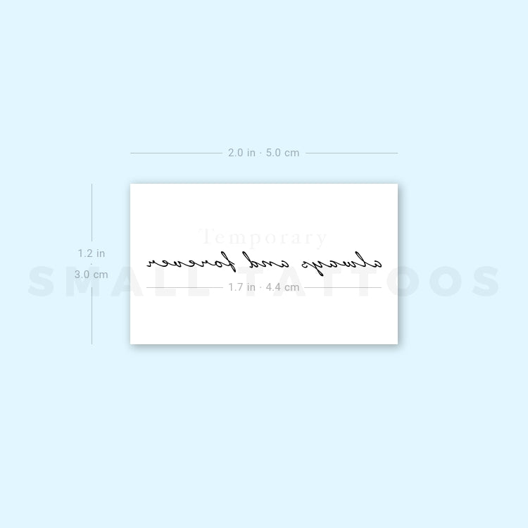 Tatuaje temporal "Always And Forever" (juego de 3)