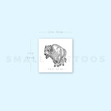 Bison Temporary Tattoo (Set of 3)