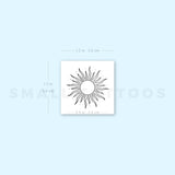 Small Shining Sun Temporary Tattoo (Set of 3)