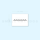Minimalist Waves Temporary Tattoo (Set of 3)