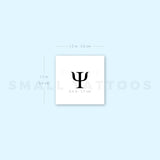 Uppercase Psi Temporary Tattoo (Set of 3)