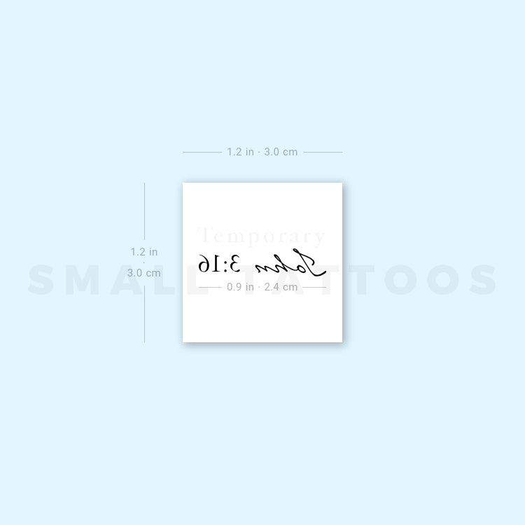 John 3:16 Temporary Tattoo (Set of 3)