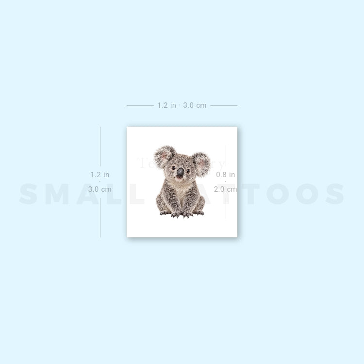 Baby Koala Temporary Tattoo (Set of 3)