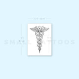 Caduceus Temporary Tattoo (Set of 3)