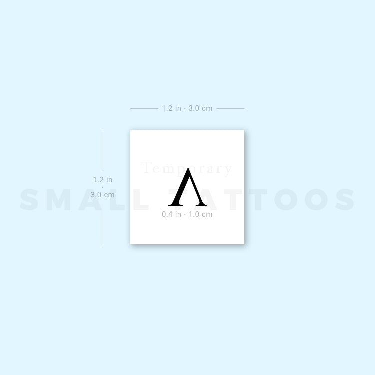 Uppercase Lambda Temporary Tattoo (Set of 3)