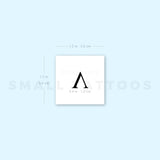 Uppercase Lambda Temporary Tattoo (Set of 3)