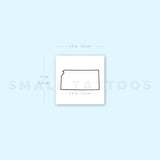 Kansas Map Outline Temporary Tattoo (Set of 3)