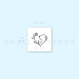 Dogs Love Flowers Temporary Tattoo (Set of 3)