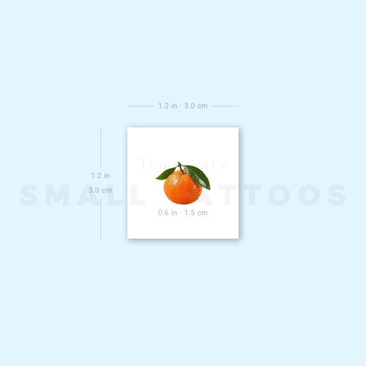 Tangerine Temporary Tattoo (Set of 3)