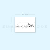 Born To Die Script Temporary Tattoo (Set of 3)