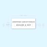 Everything Happens For A Reason Temporary Tattoo (Set of 3)