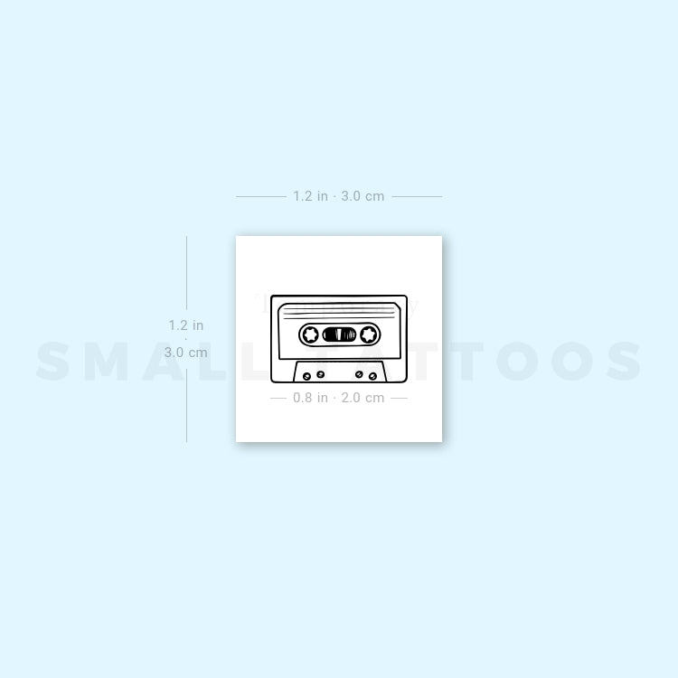 Cassette Temporary Tattoo (Set of 3)