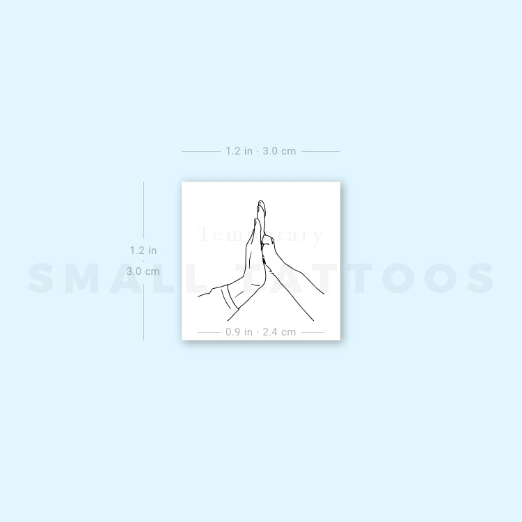 Small Dog High Five Temporary Tattoo (Set of 3)