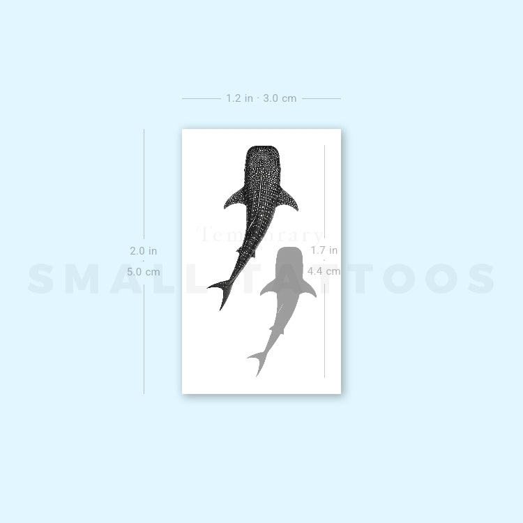 Whale Shark Temporary Tattoo (Set of 3)