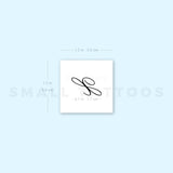Letter X Script Temporary Tattoo (Set of 3)