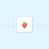 Watercolor Strawberry Temporary Tattoo (Set of 3)