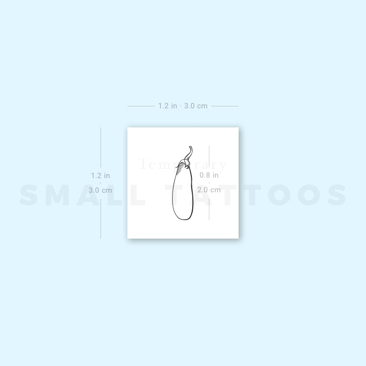 Eggplant Temporary Tattoo (Set of 3)