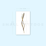 Small Wheat By Ann Lilya Temporary Tattoo (Set of 3)
