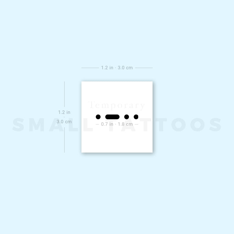 Morse Code F Temporary Tattoo (Set of 3)