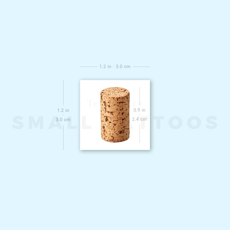 Cork Stopper Temporary Tattoo (Set of 3)