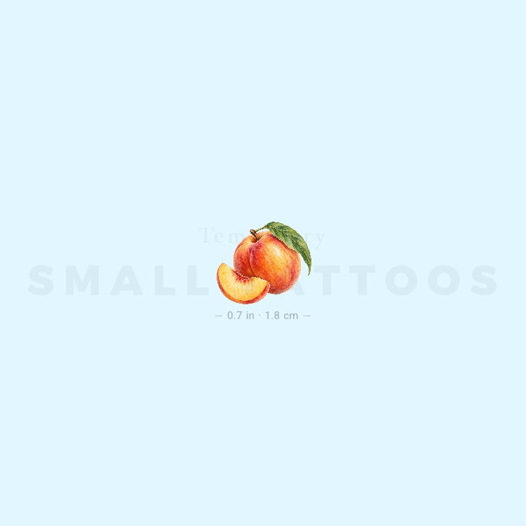 Watercolor Peach Temporary Tattoo (Set of 3)