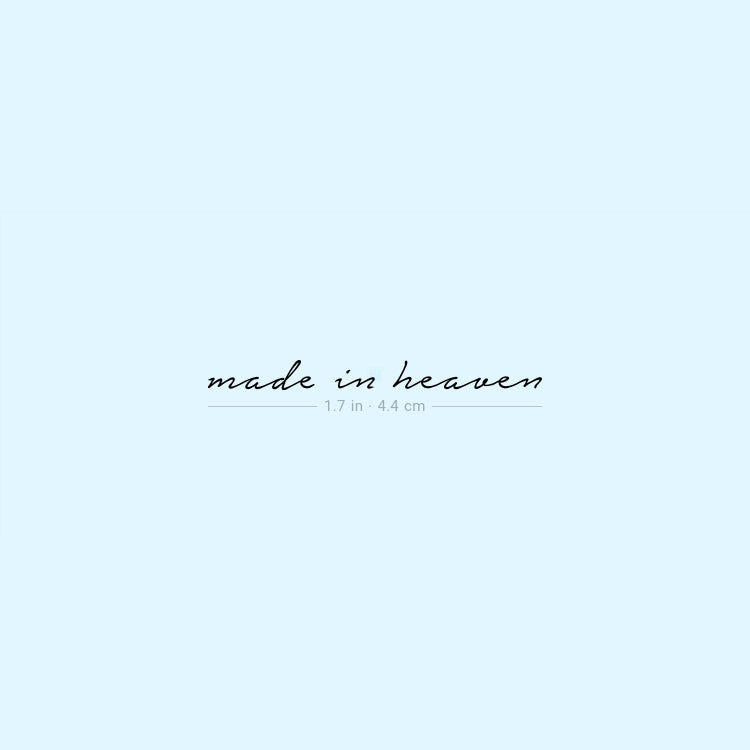 Made In Heaven Temporary Tattoo - Set of 3 – Small Tattoos