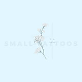 Watercolor Baby's Breath Temporary Tattoo (Set of 3)