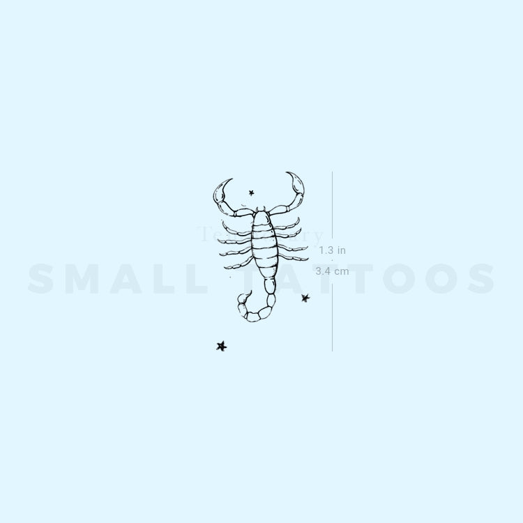 Scorpion By Stefano Mazza Temporary Tattoo (Set of 3)