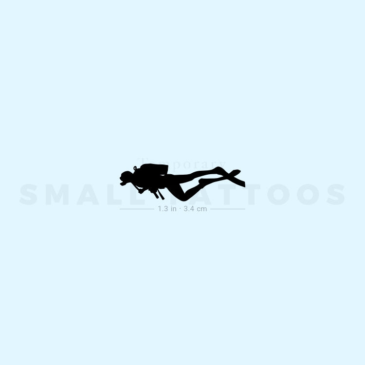 Diver Temporary Tattoo (Set of 3)