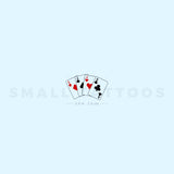 Playing Card Aces Temporary Tattoo (Set of 3)