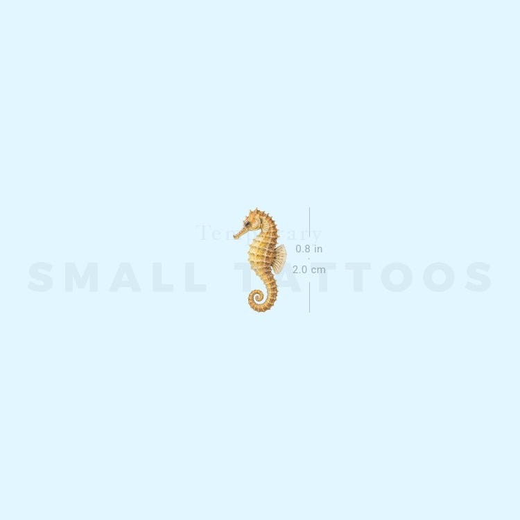 Watercolor Seahorse Temporary Tattoo (Set of 3)