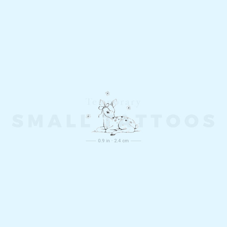 Little Fawn By Stefano Mazza Temporary Tattoo (Set of 3)