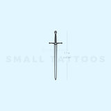 Fine Line Sword Temporary Tattoo (Set of 3)