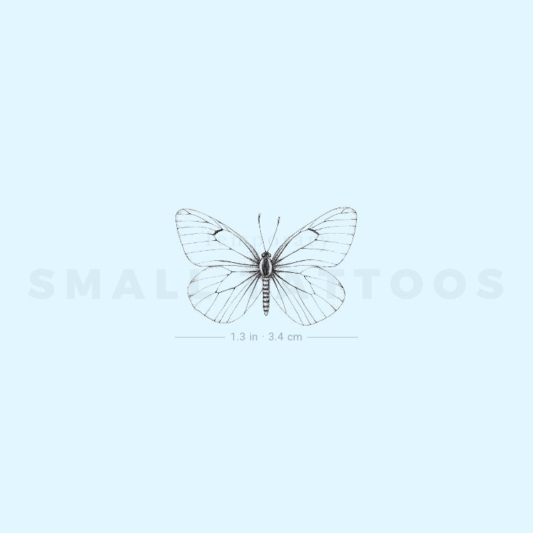 Aporia Crataegi Butterfly Temporary Tattoo (Set of 3)