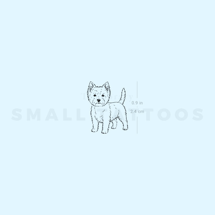 West Highland White Terrier Temporary Tattoo (Set of 3)
