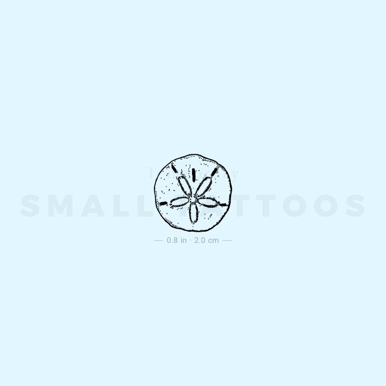 Small Sand Dollar Temporary Tattoo (Set of 3)