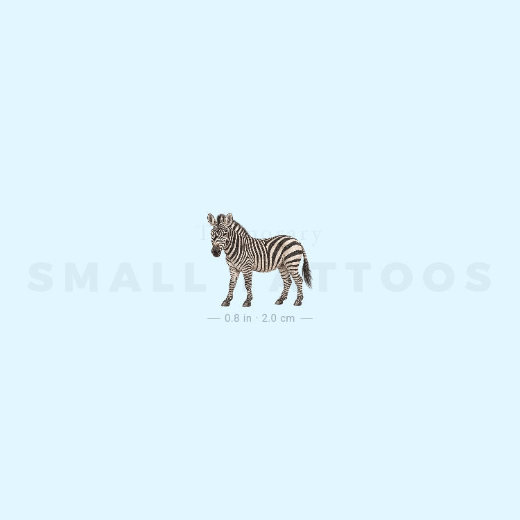 Watercolor Zebra Temporary Tattoo (Set of 3)