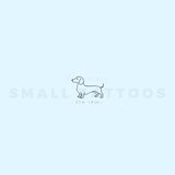 Sausage Dog Temporary Tattoo (Set of 3)