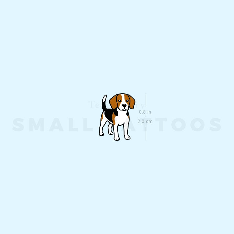 Tatuaje temporal de beagle (juego de 3)