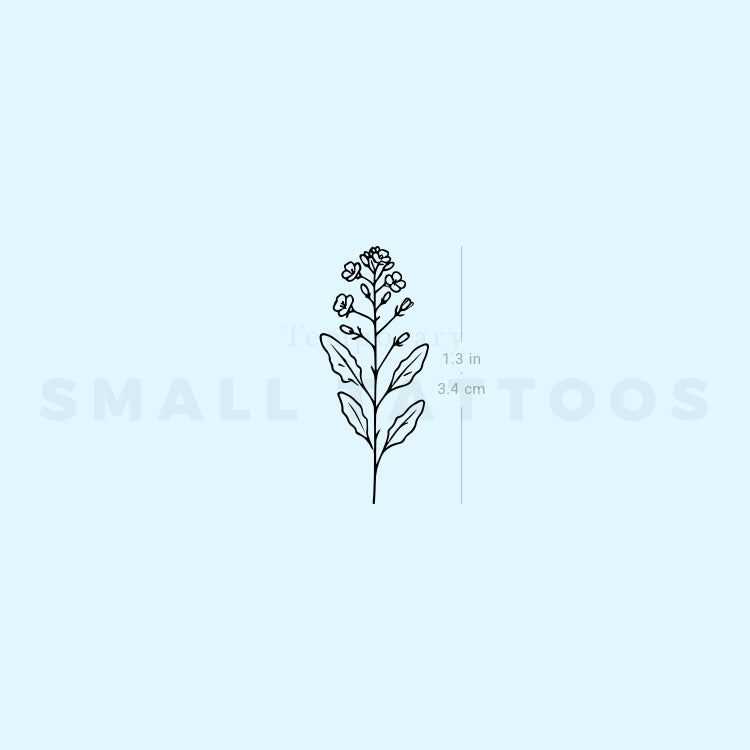 Mustard Plant Temporary Tattoo (Set of 3)