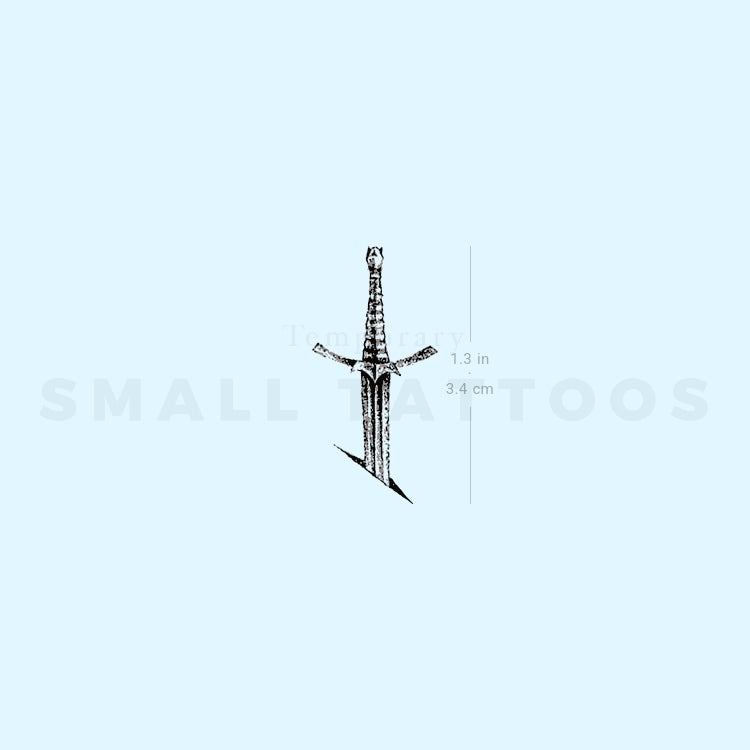 Stabbed Sword Temporary Tattoo (Set of 3)