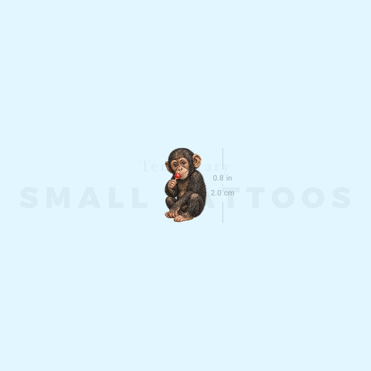 Baby Monkey Temporary Tattoo (Set of 3)