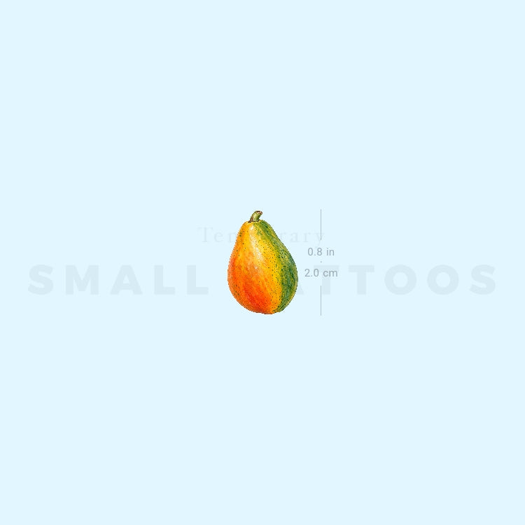 Watercolor Papaya Temporary Tattoo (Set of 3)