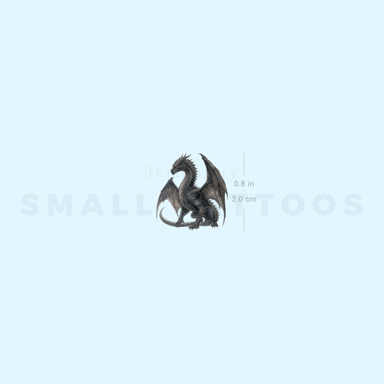 Resting Dragon Temporary Tattoo (Set of 3)
